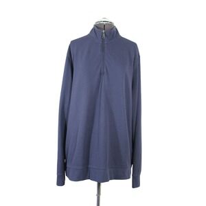 Duluth Trading Power Play Sweater Men's Large 1/4 Zip Mock Neck‎ Pique Knit